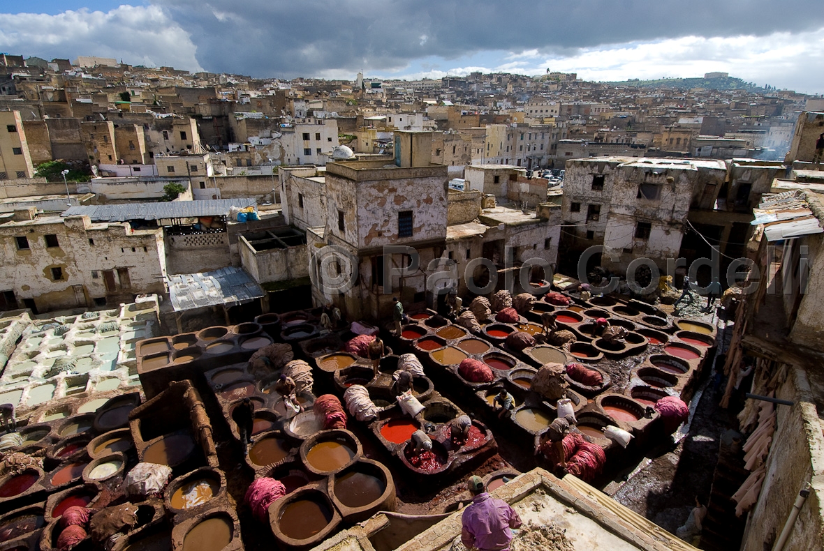 Leather Tanneries, Fes, Morocco
 (cod:Morocco 11)